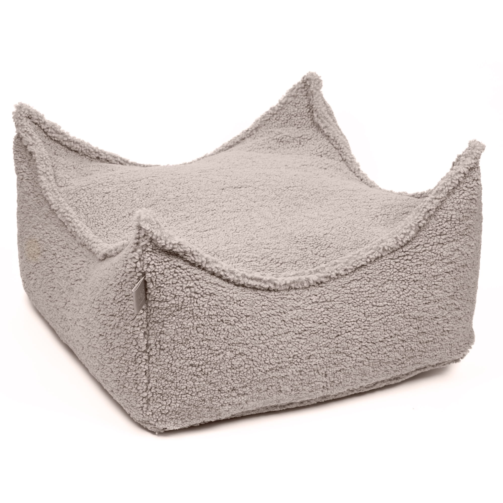 MeowBaby pouf for children, square, Bearly - taupe