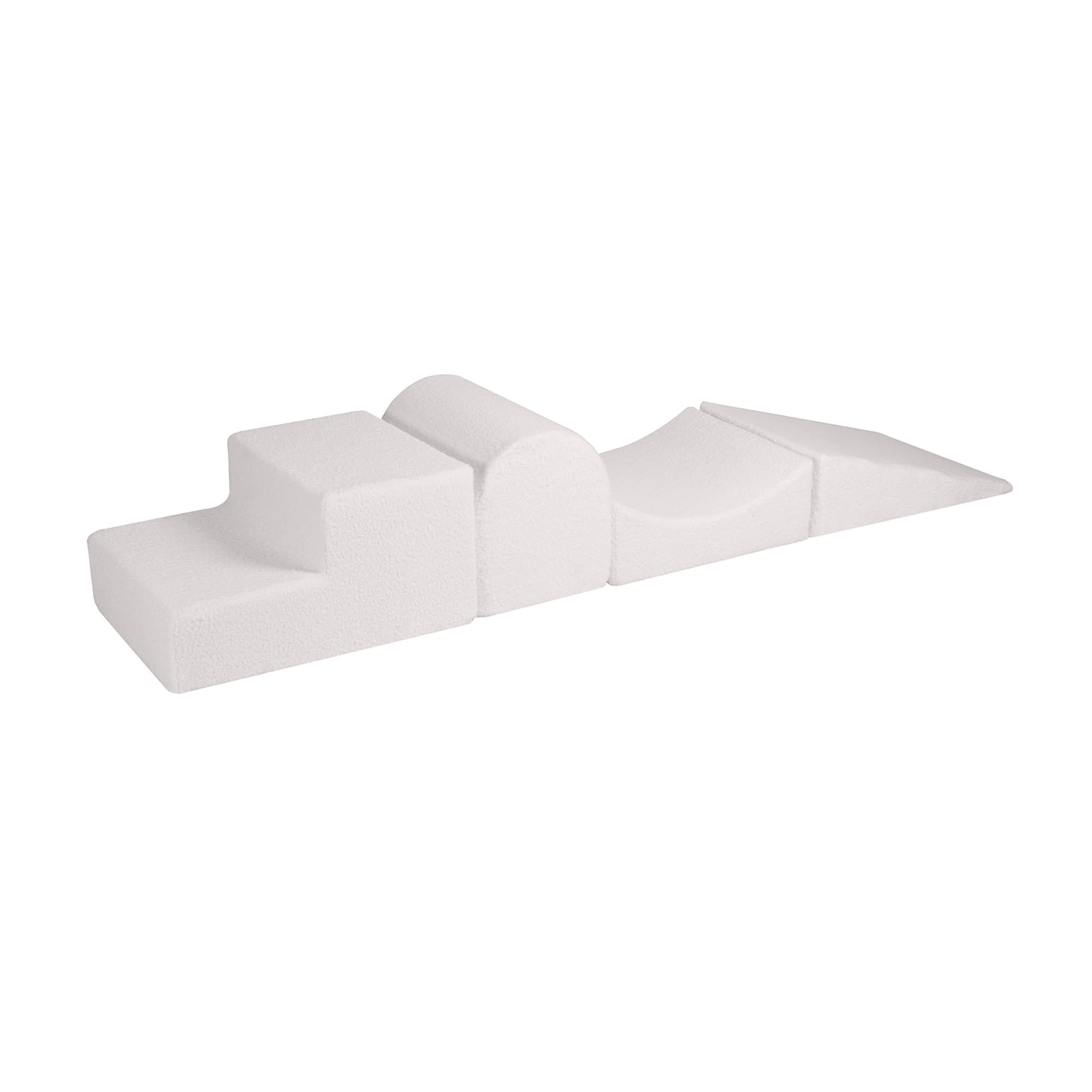 MeowBaby foam play set Bouclé 4 elements - cream/white