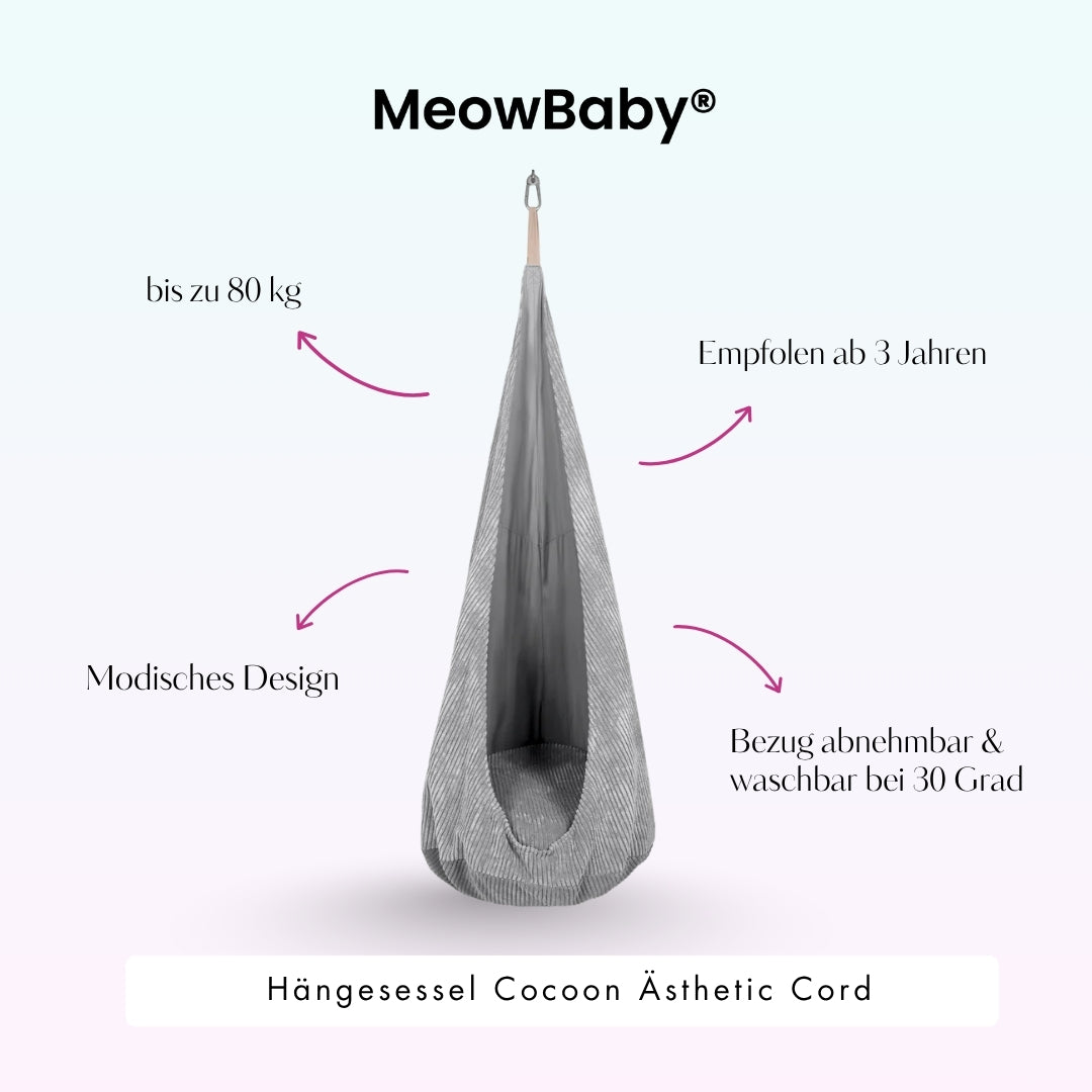 MeowBaby Hängesessel Cocoon Ästhetic Cord