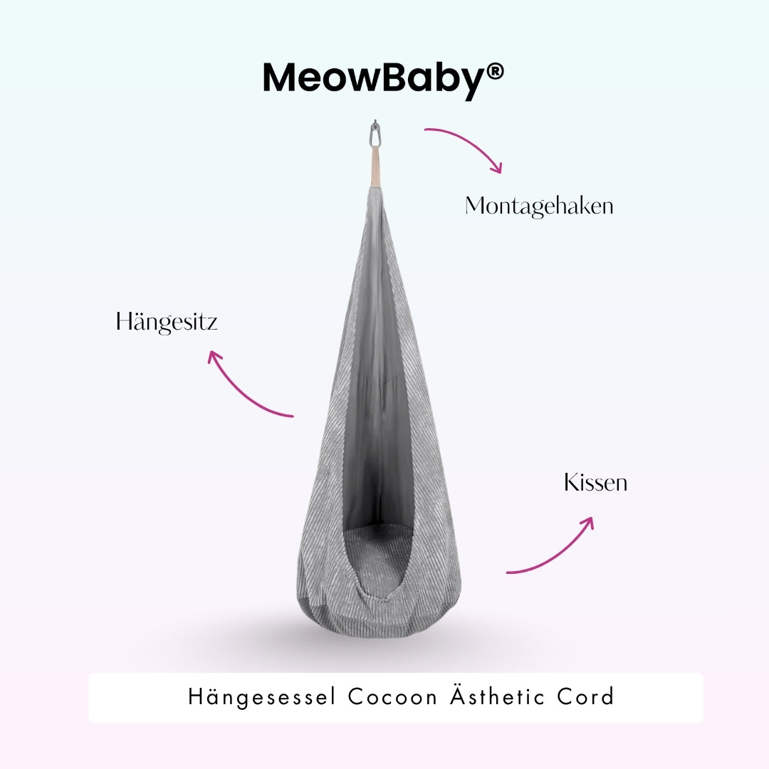 MeowBaby Hängesessel Cocoon Ästhetic Cord
