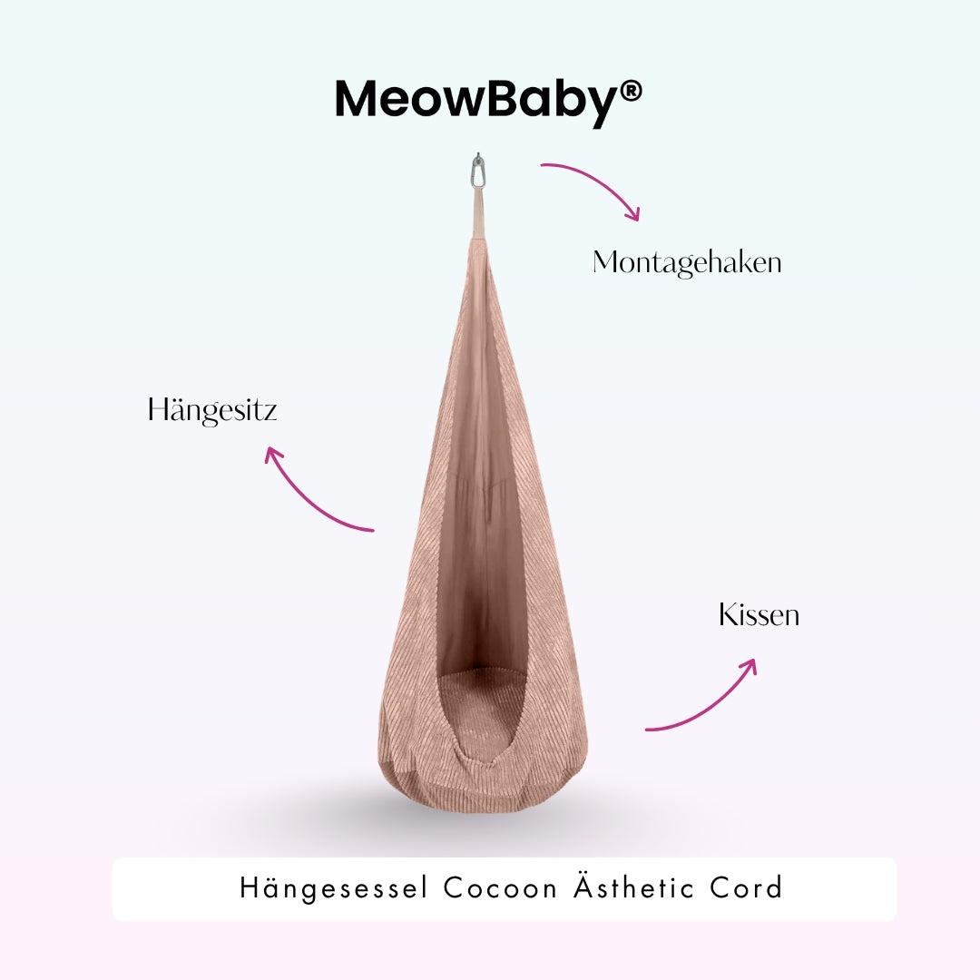 MeowBaby Hängesessel Cocoon Ästhetic Cord