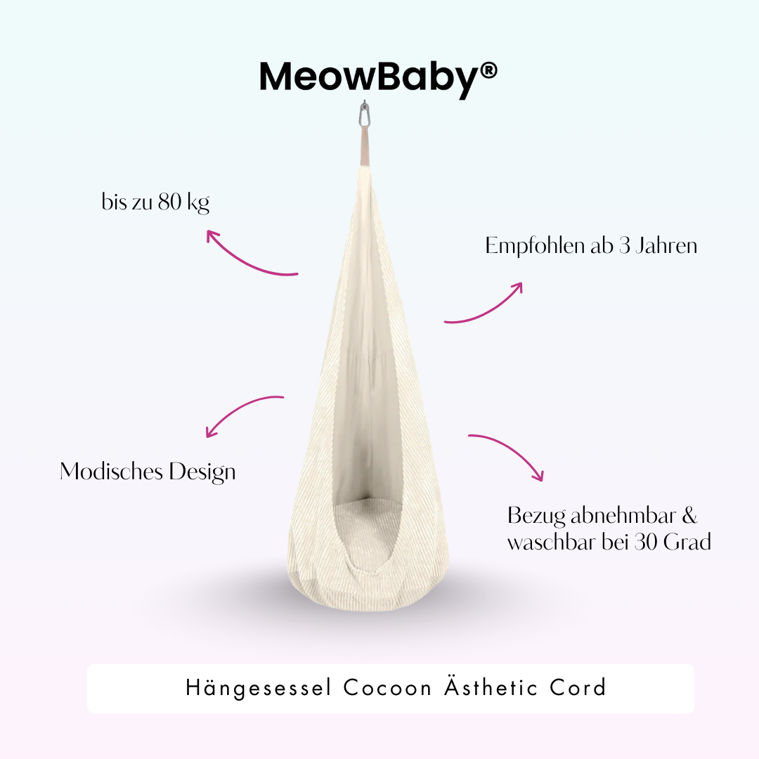 MeowBaby Hängesessel Cocoon Ästhetic Cord