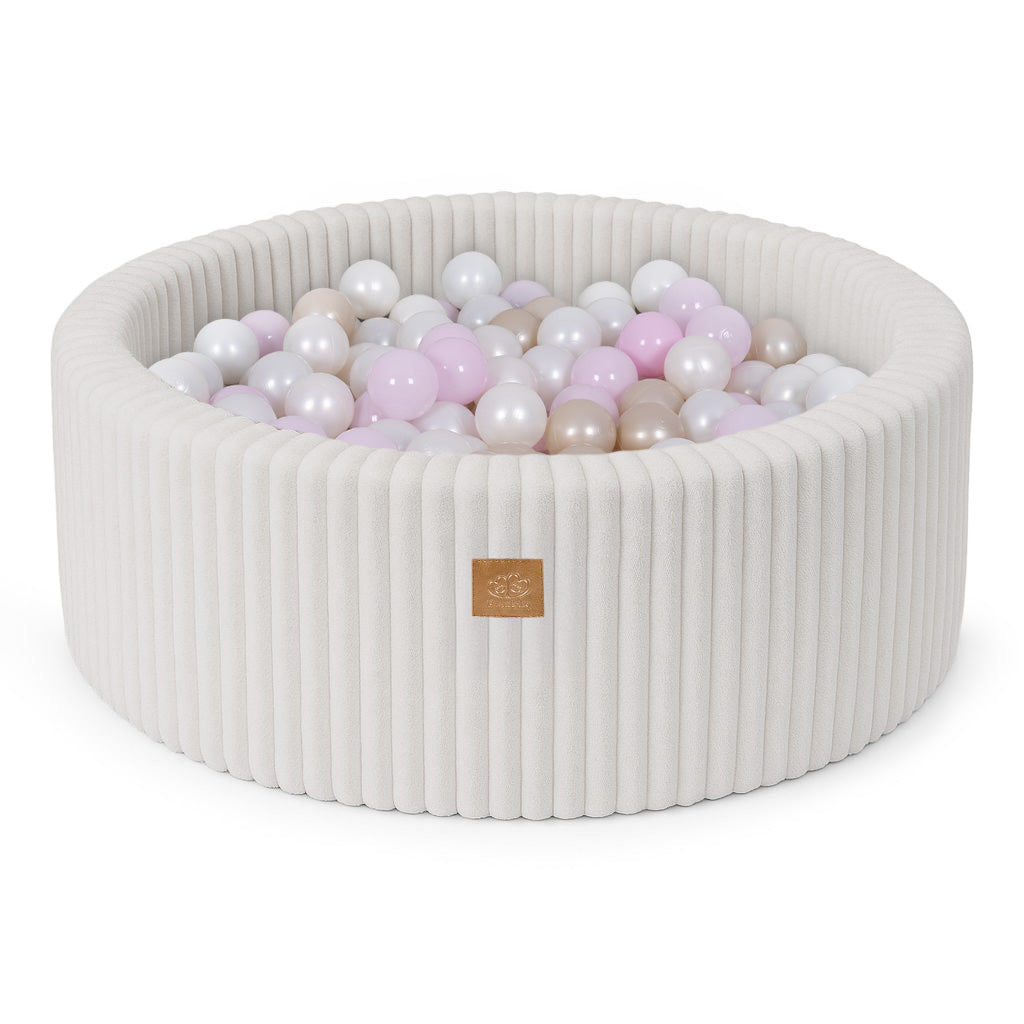 MeowBaby Bällebad Churros 90x30 cm, 200 Bälle - eigene Farbauswahl