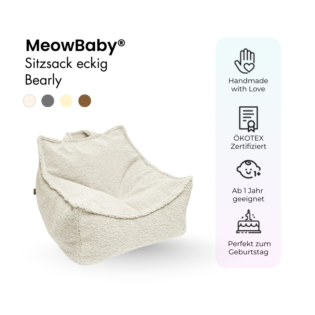 MeowBaby Sitzsack Bearly eckig