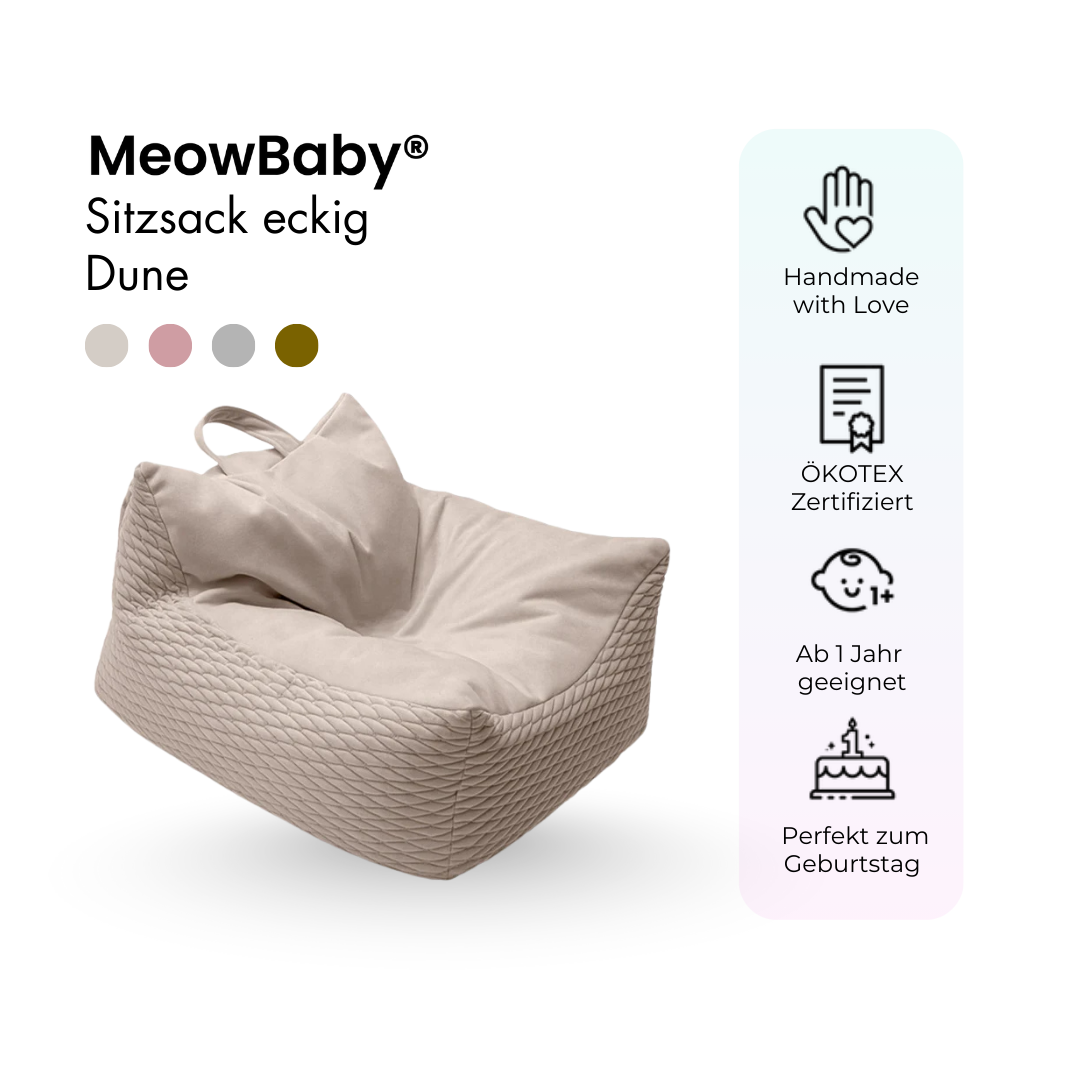 Meowbaby Sitzsack Dune eckig