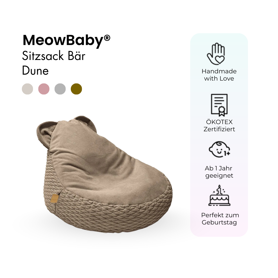MeowBaby Sitzsack Dune Bär