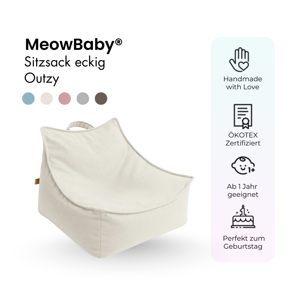 MeowBaby Outdoor Kinder-Sitzsack Outzy eckig