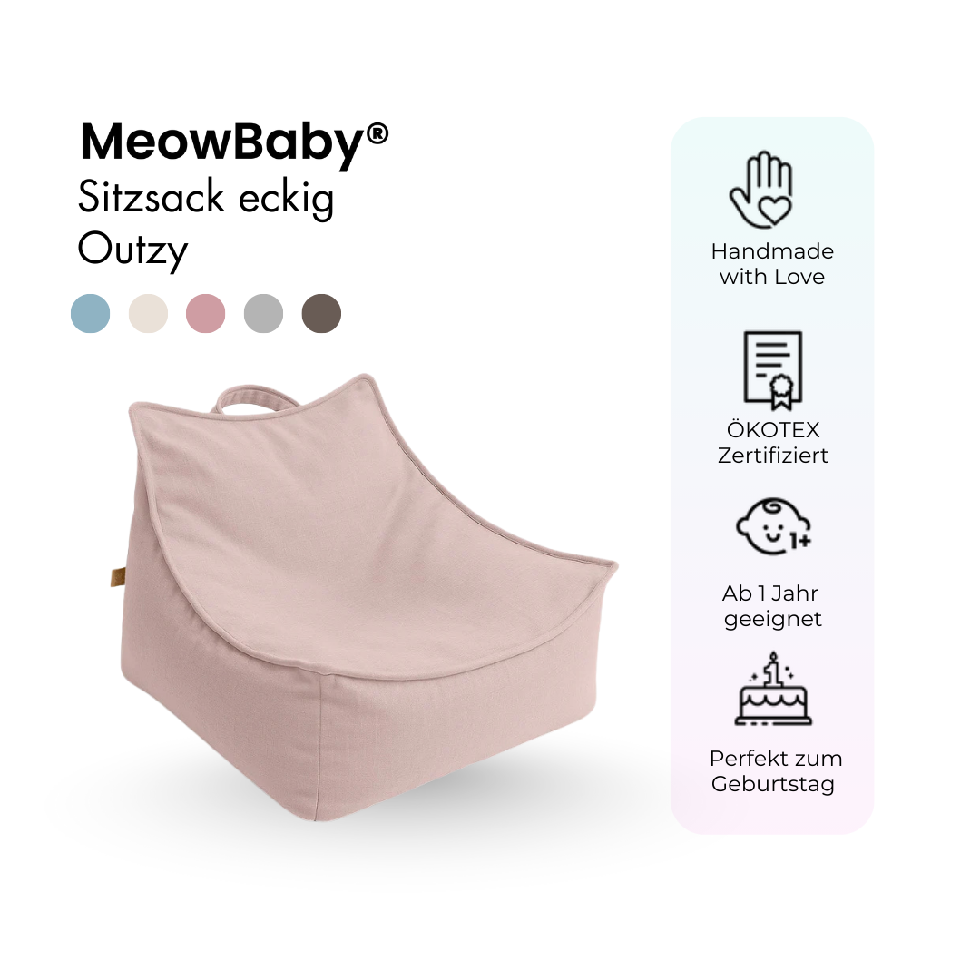 MeowBaby Outdoor Kinder-Sitzsack Outzy eckig