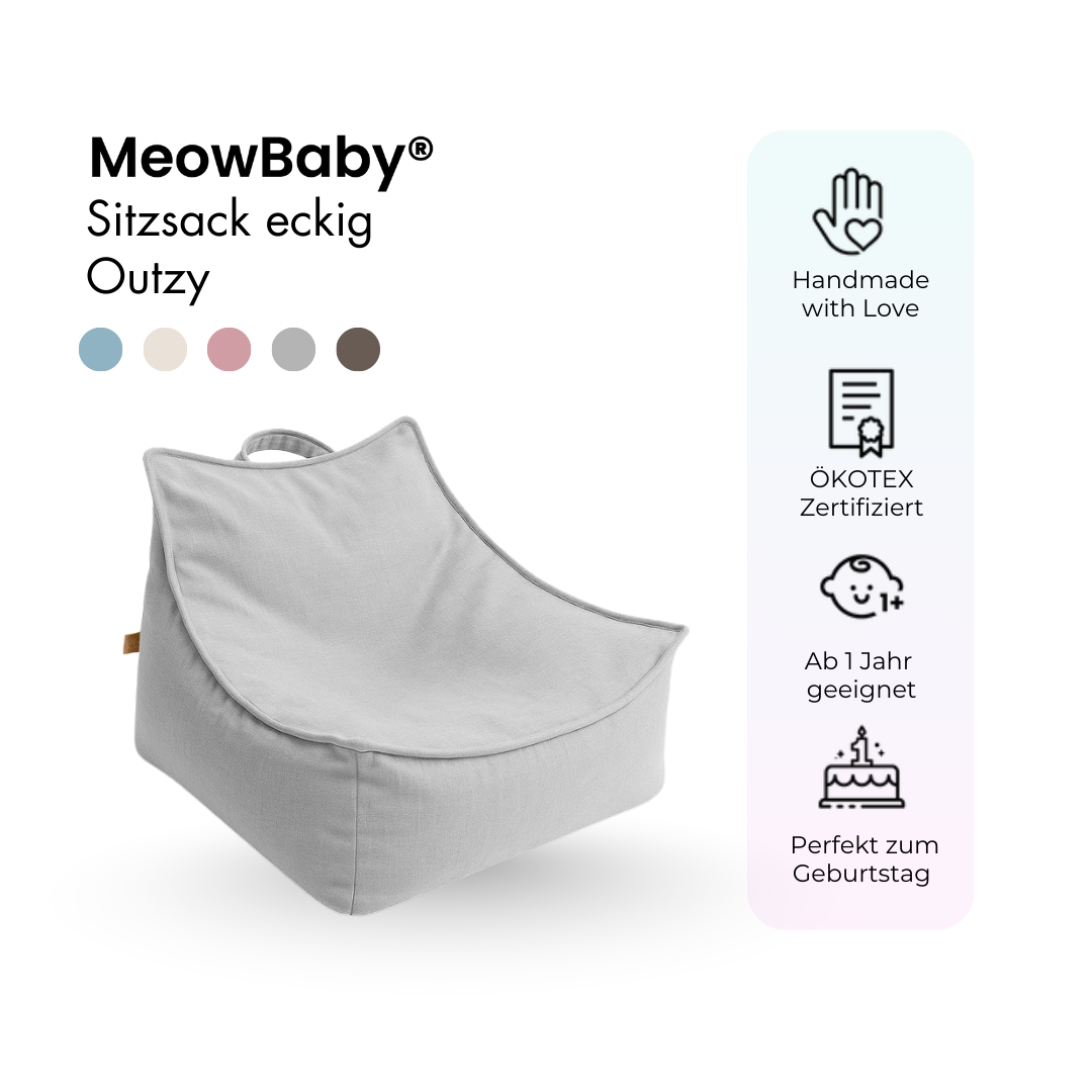 MeowBaby Outdoor Kinder-Sitzsack Outzy eckig