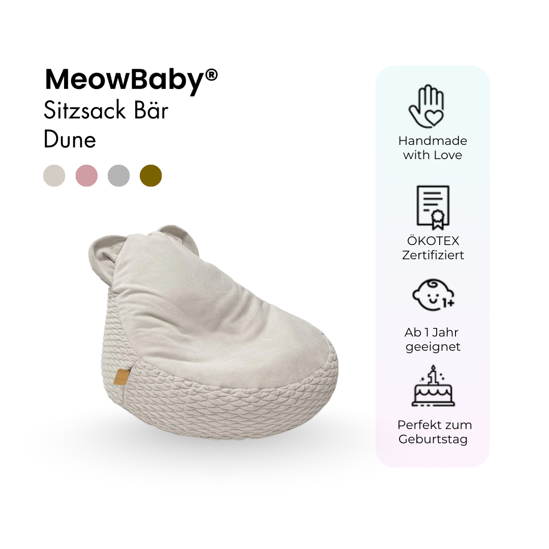 MeowBaby Sitzsack Dune Bär