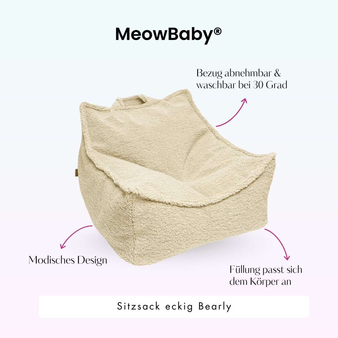 MeowBaby Sitzsack Bearly eckig