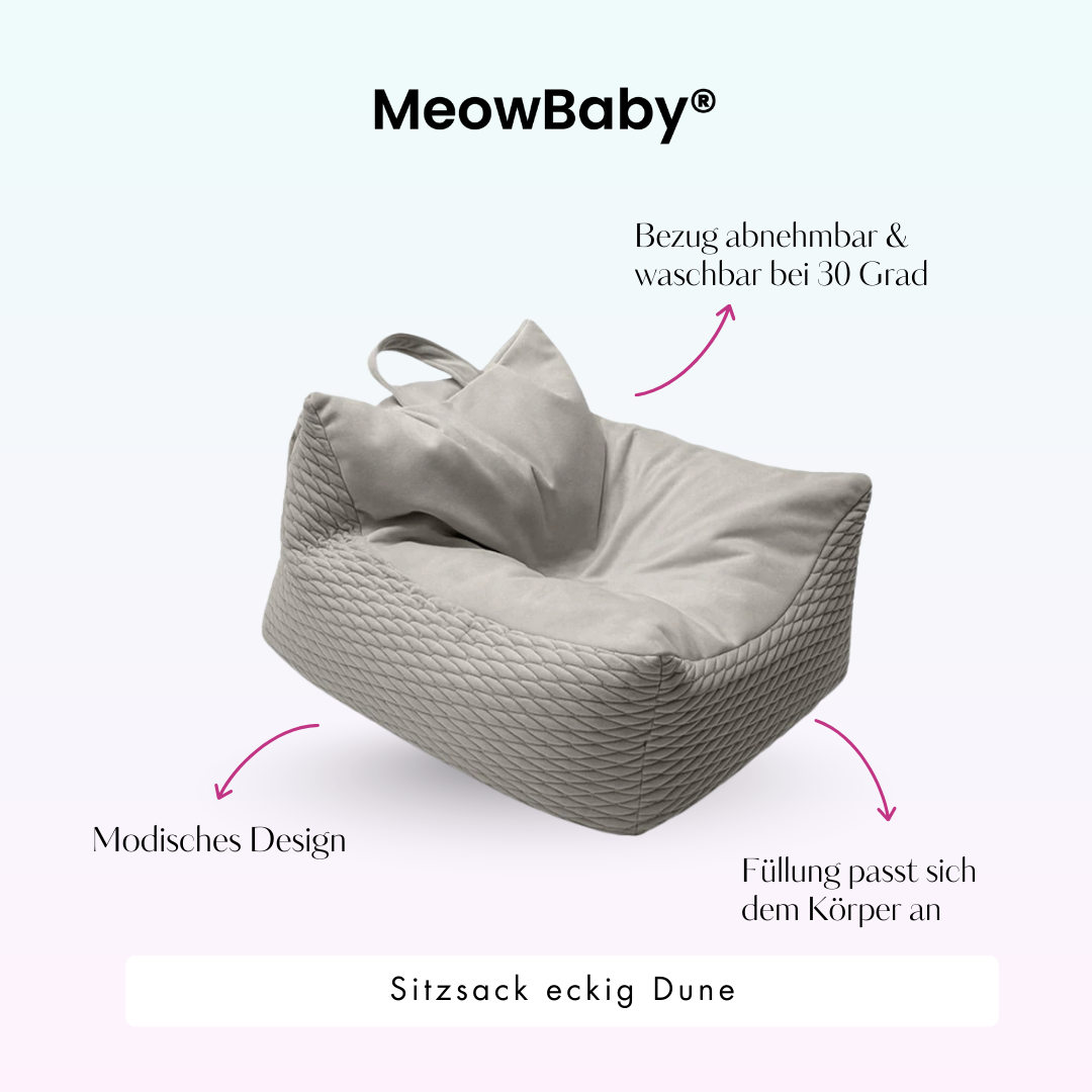 Meowbaby Sitzsack Dune eckig