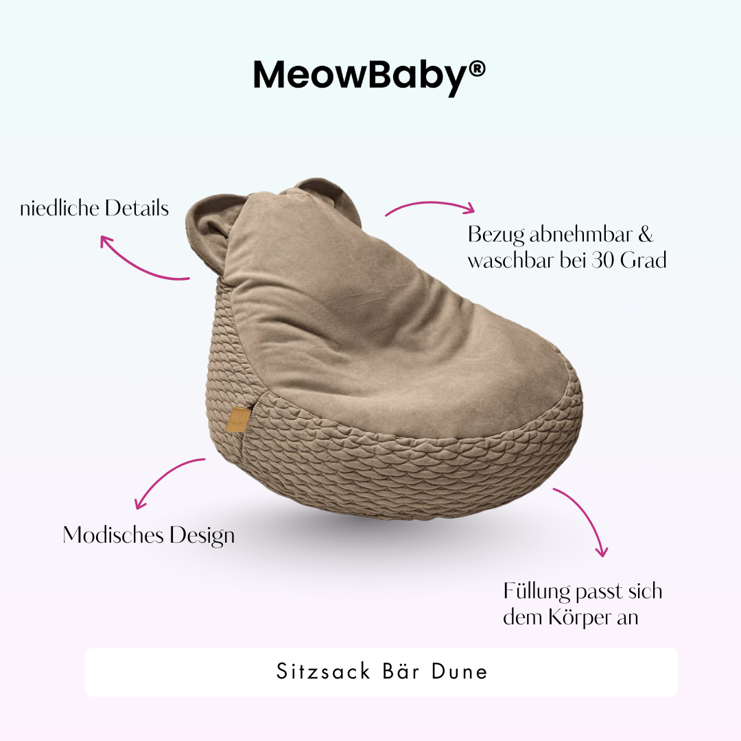 MeowBaby Sitzsack Dune Bär