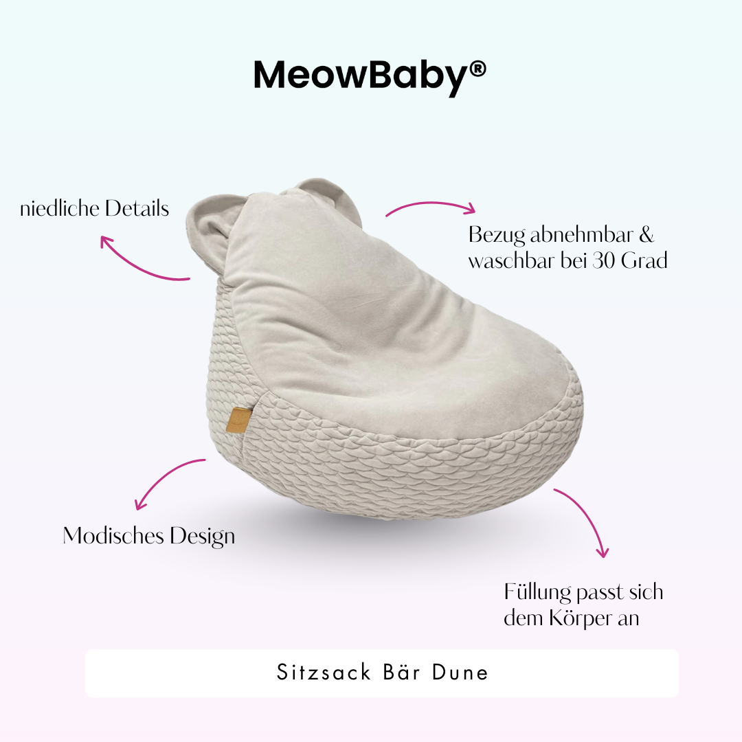 MeowBaby Sitzsack Dune Bär