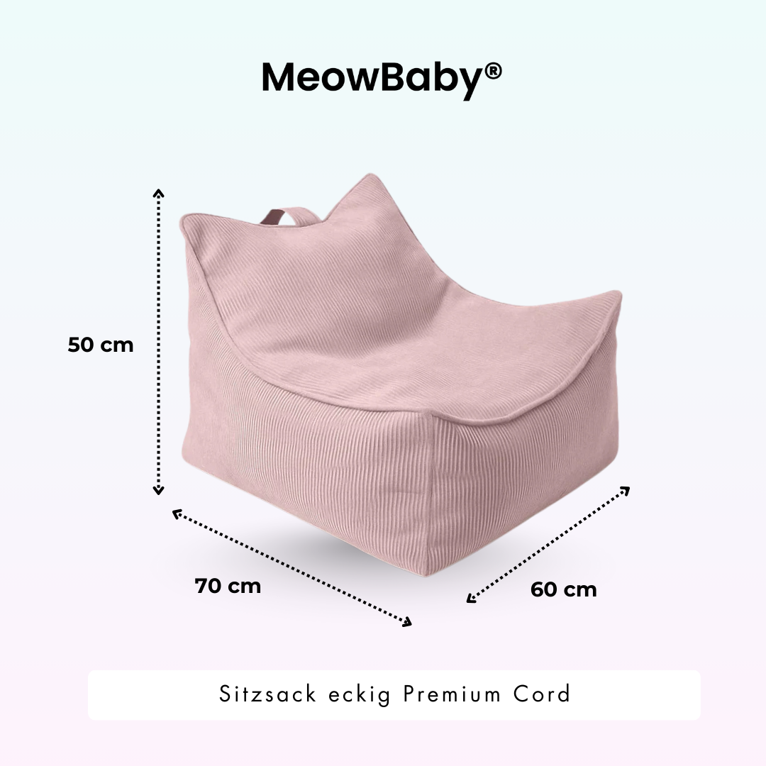 MeowBaby Sitzsack Cord Premium eckig