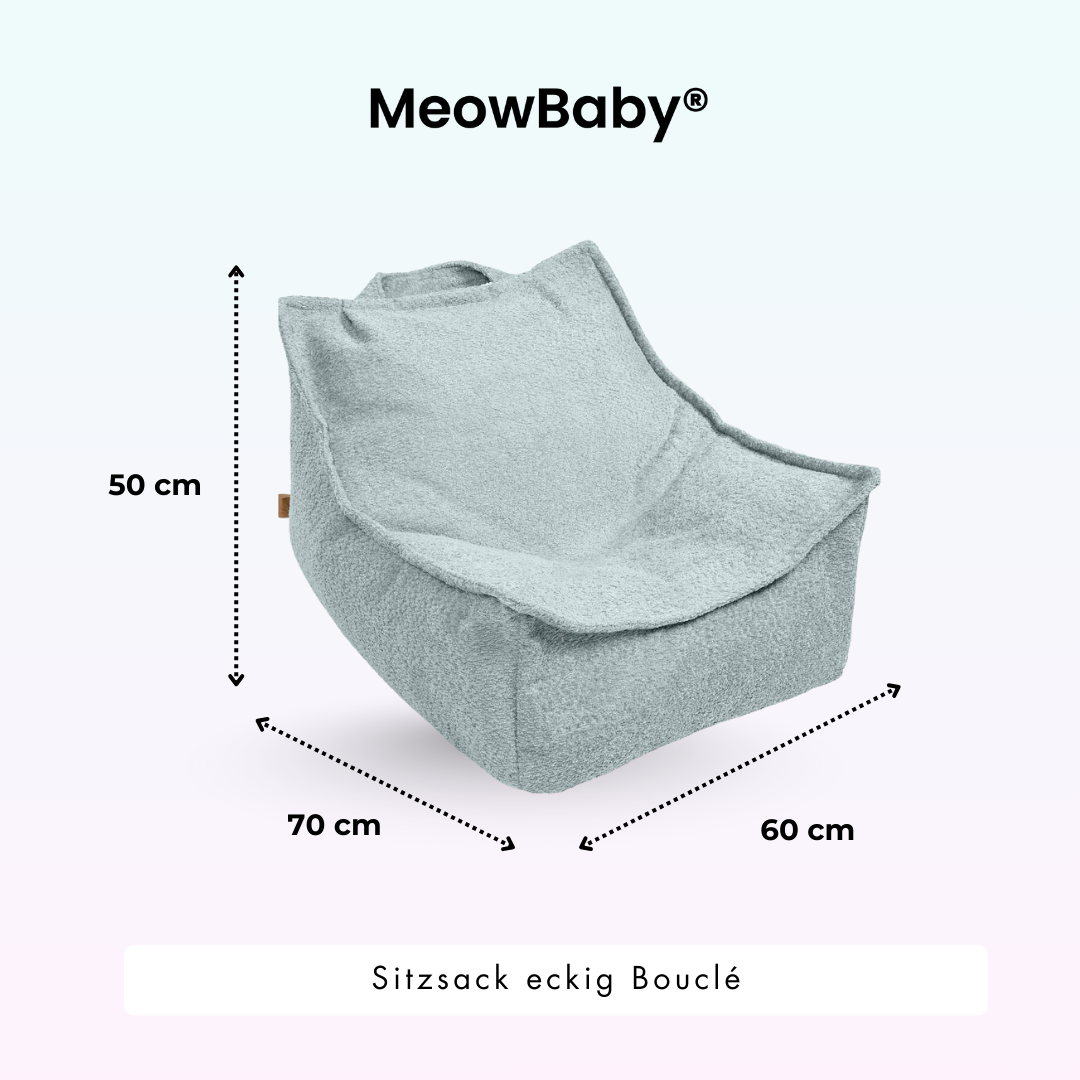 MeowBaby Sitzsack Bouclé eckig