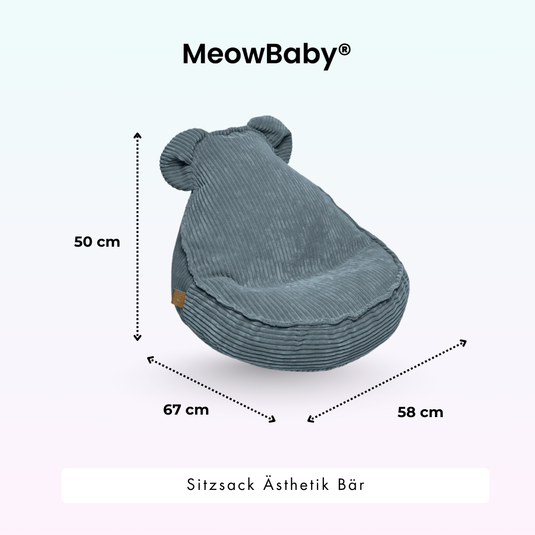 MeowBaby Sitzsack Ästhetik Cord Bär