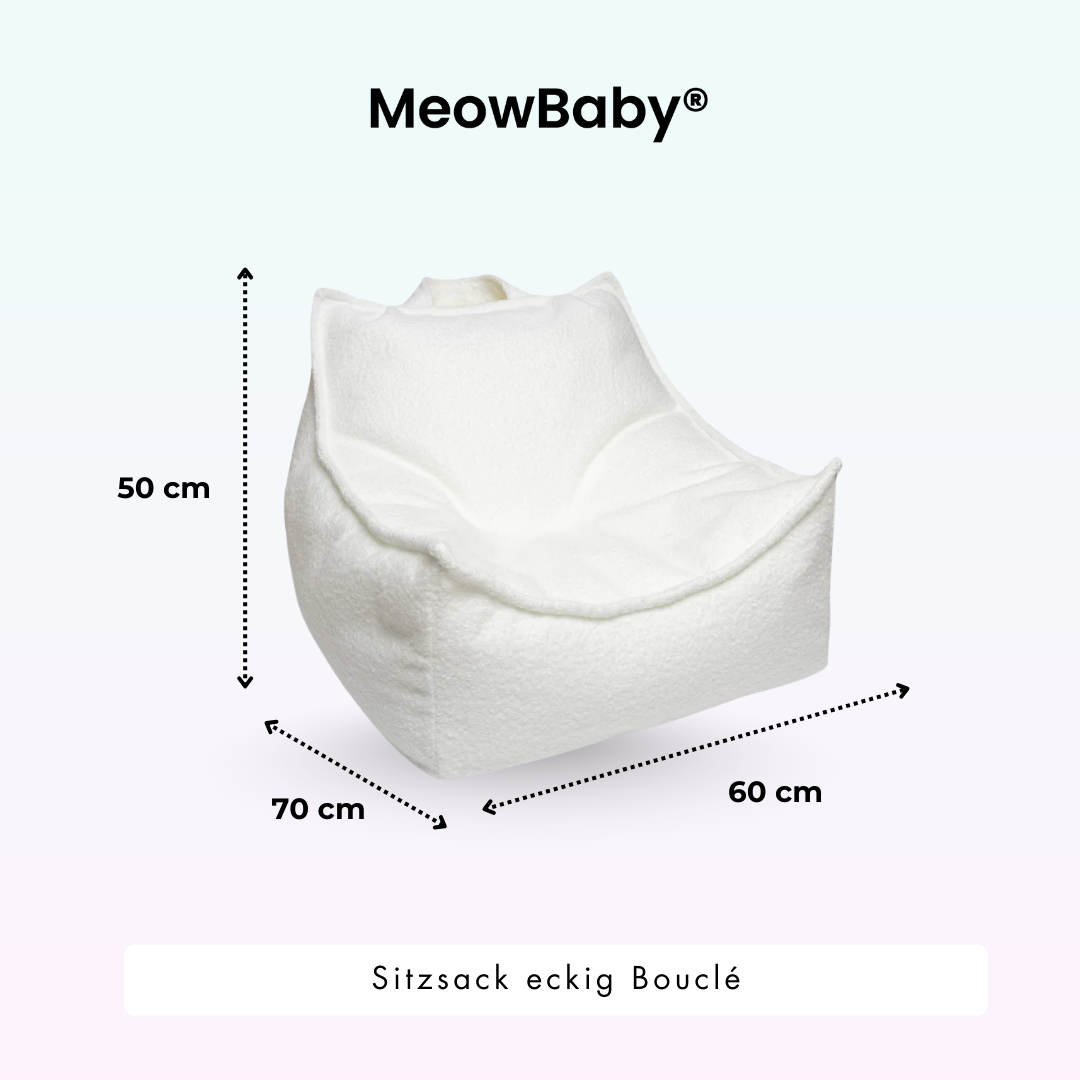 MeowBaby Sitzsack Bouclé eckig