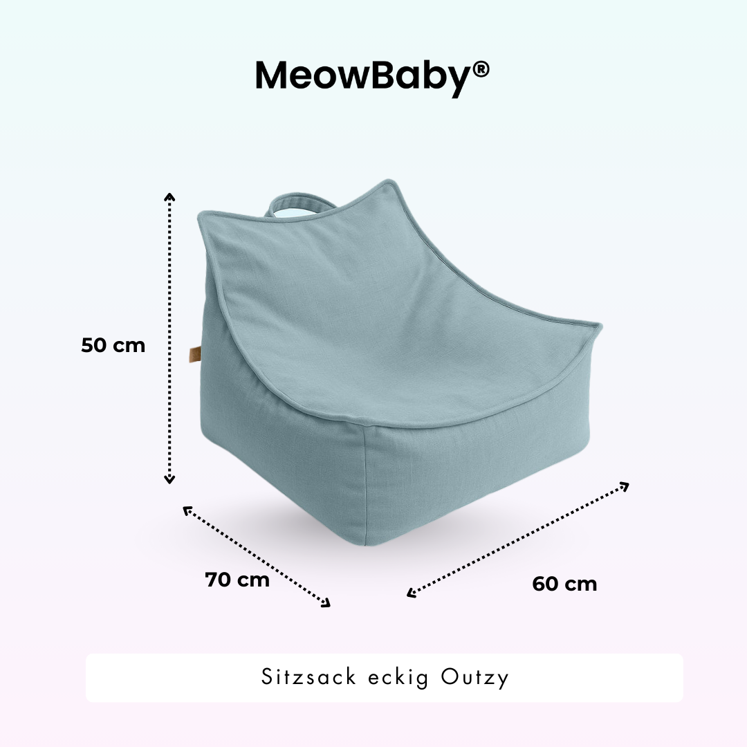 MeowBaby Outdoor Kinder-Sitzsack Outzy eckig