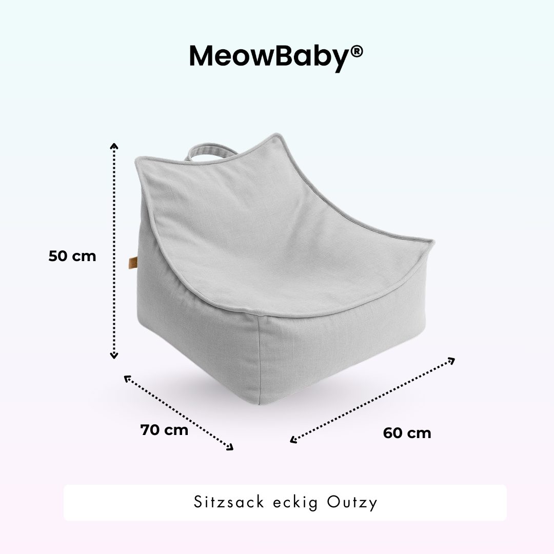 MeowBaby Outdoor Kinder-Sitzsack Outzy eckig