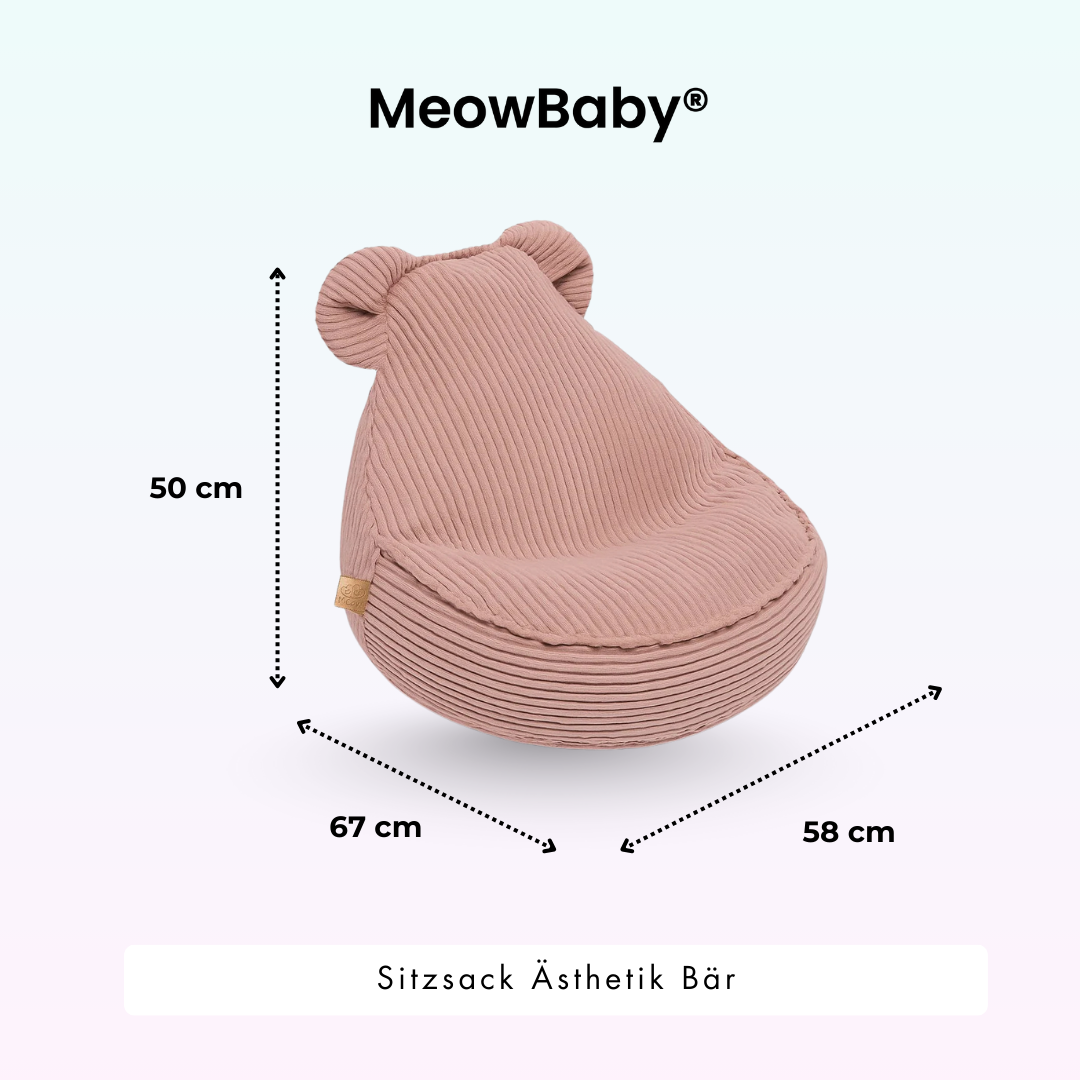 MeowBaby Sitzsack Ästhetik Cord Bär