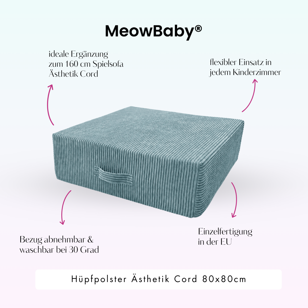 MeowBaby Hüpfpolster Ästhetik - 80x80xcm