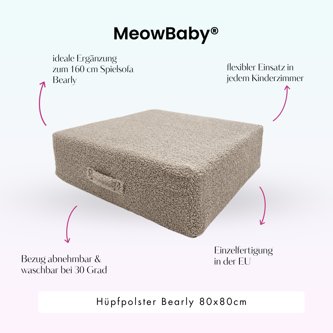 MeowBaby Hüpfpolster Bearly - 80x80cm