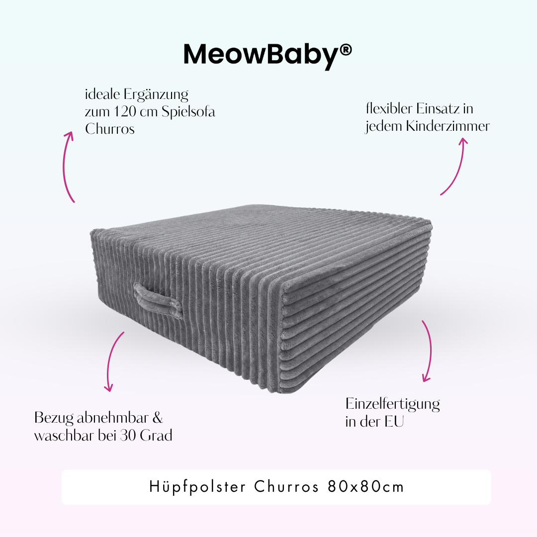 MeowBaby Hüpfpolster Churros - 80x80cm