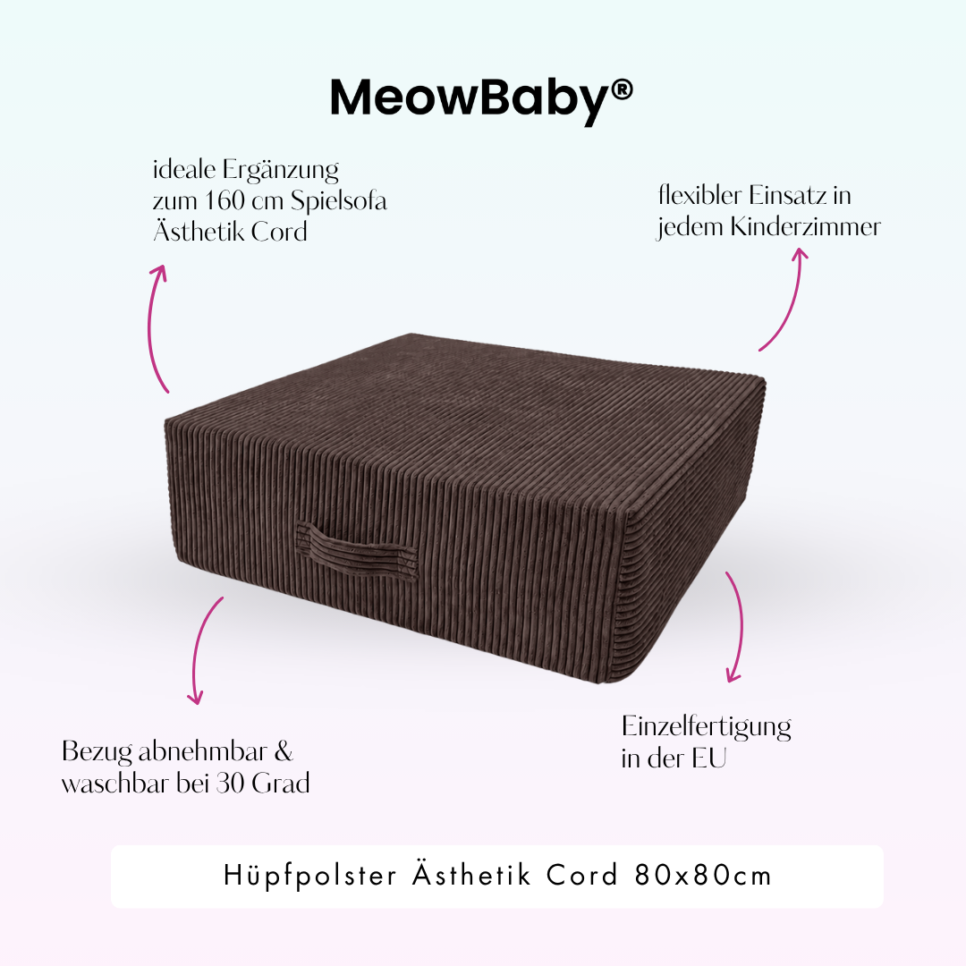 MeowBaby Hüpfpolster Ästhetik - 80x80xcm
