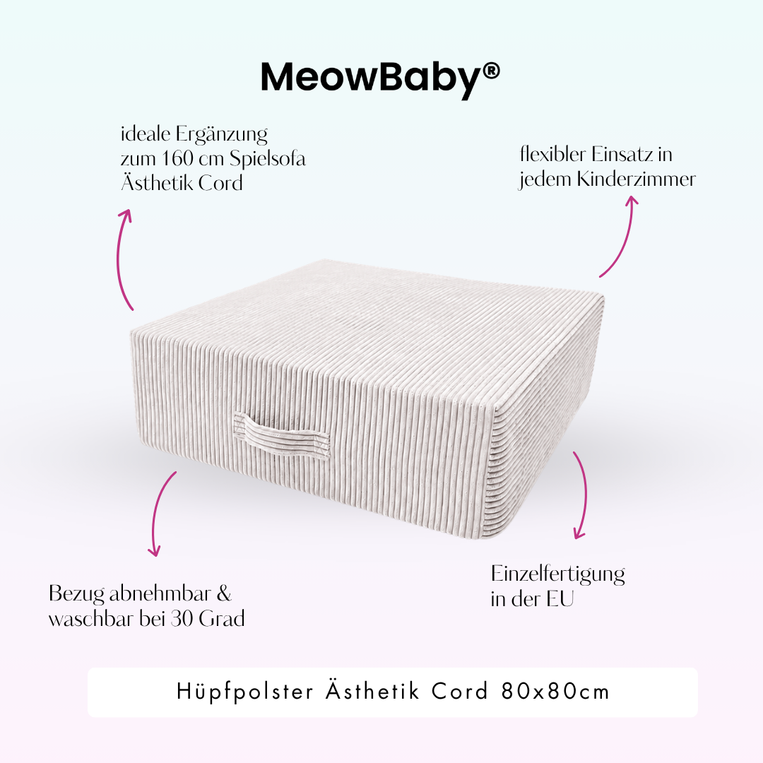 MeowBaby Hüpfpolster Ästhetik - 80x80xcm