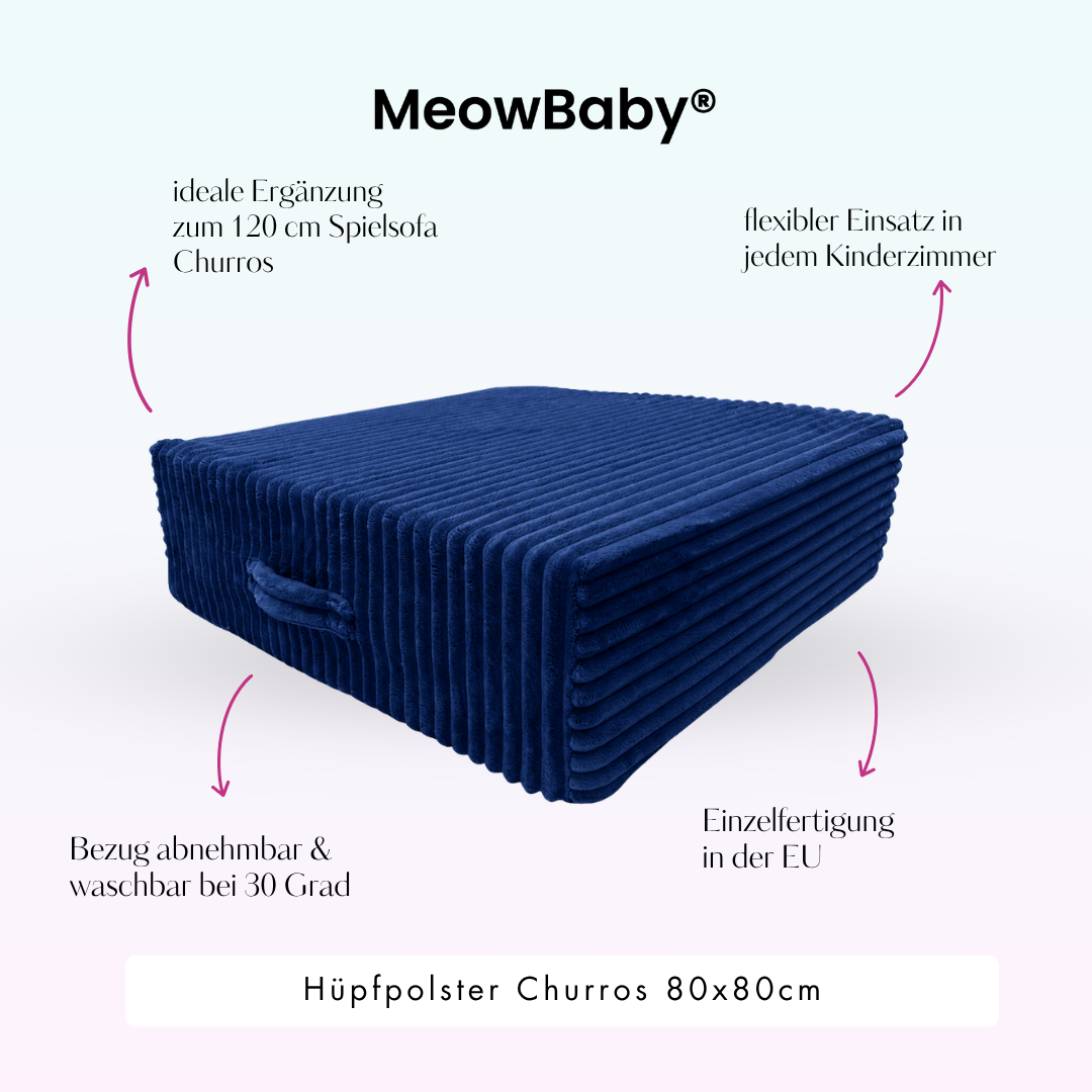 MeowBaby Hüpfpolster Churros - 80x80cm