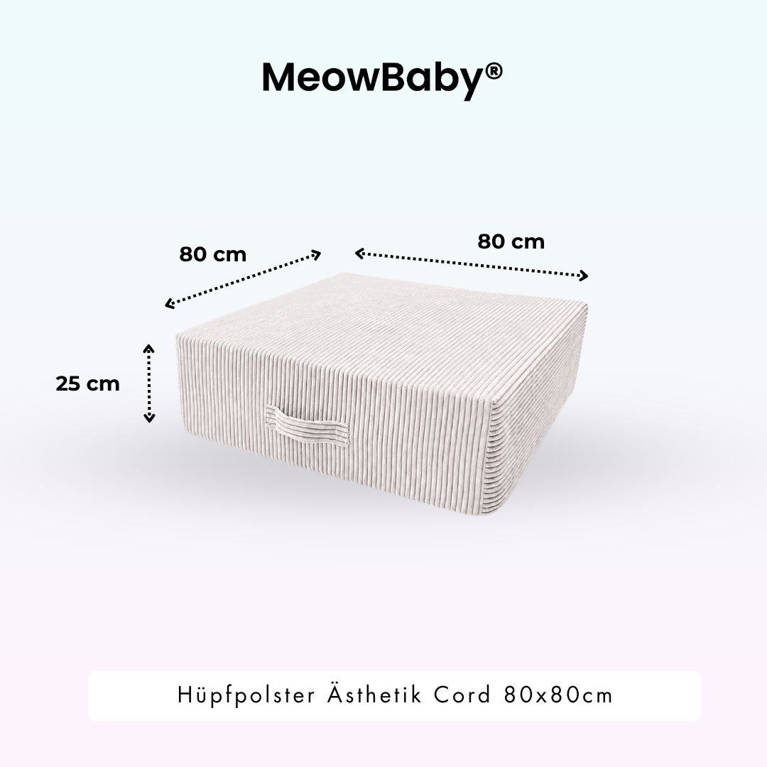 MeowBaby Hüpfpolster Ästhetik - 80x80xcm