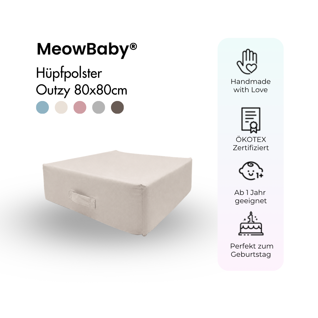 MeowBaby Hüpfpolster Outzy - 80x80cm