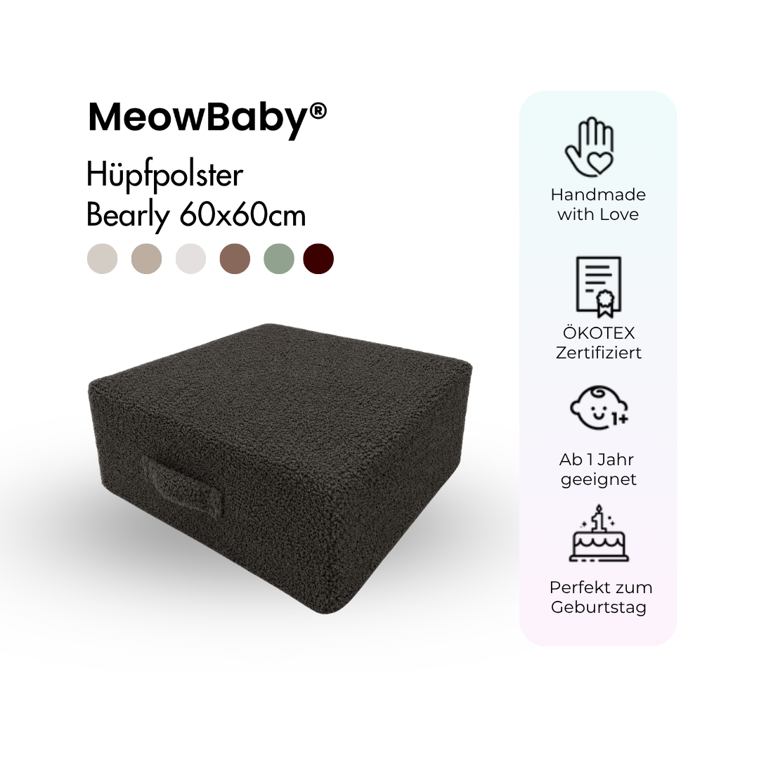 MeowBaby Hüpfpolster Bearly - 60x60cm