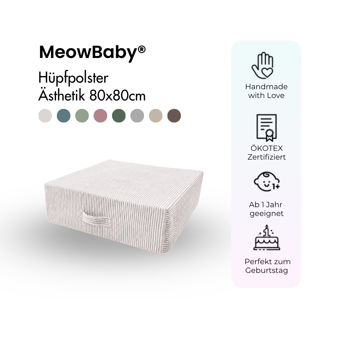 MeowBaby Hüpfpolster Ästhetik - 80x80xcm