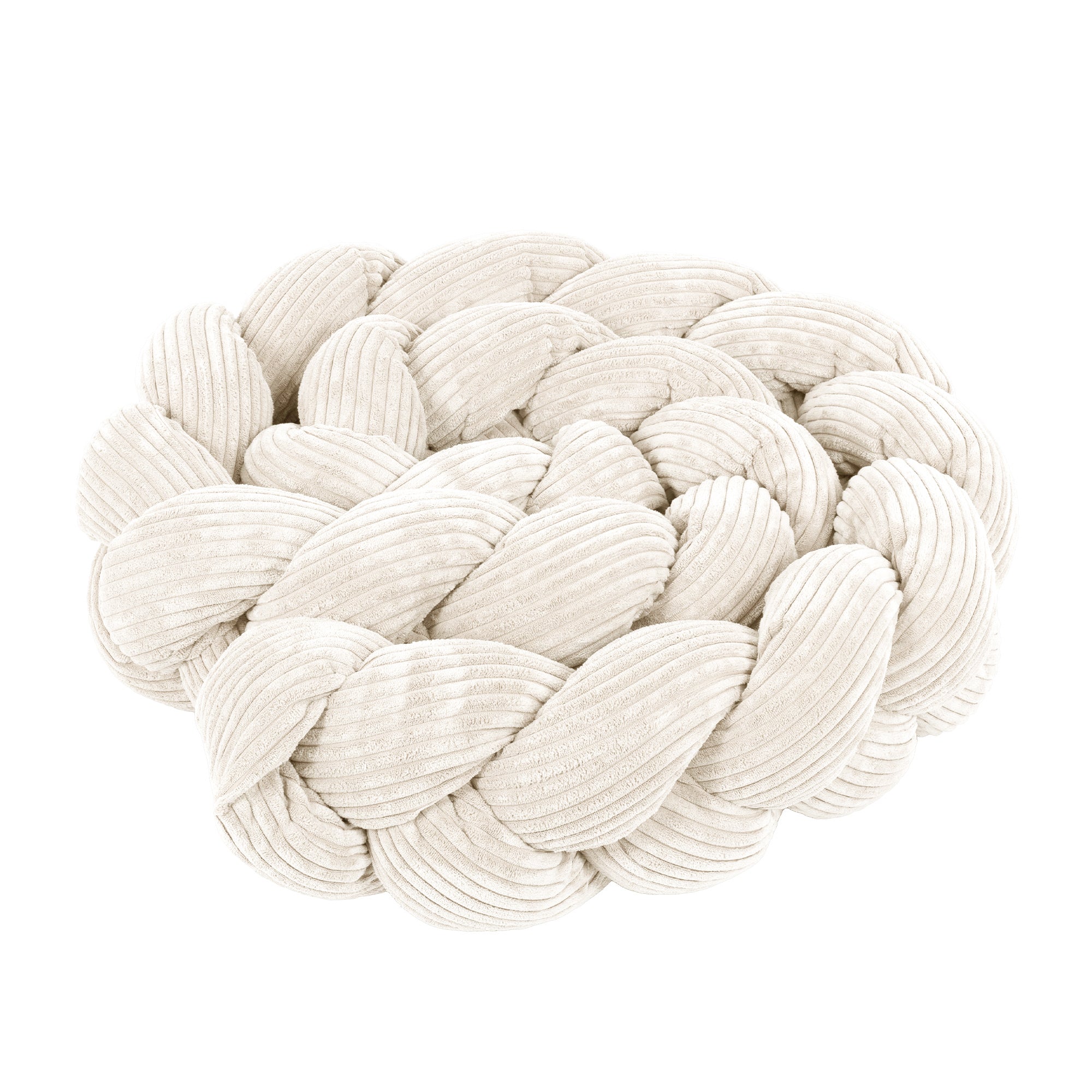 MeowBaby Geflochtene Bettschlange Cord, 3 m - Ästhetik vanilla