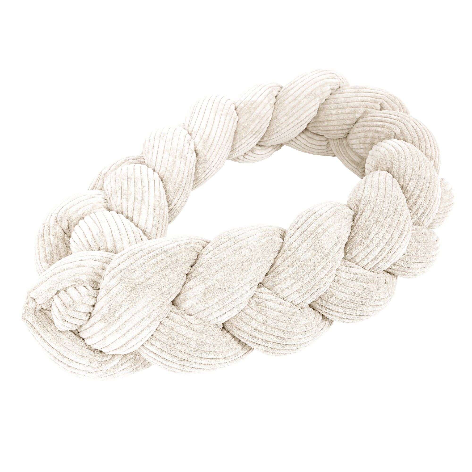 MeowBaby Geflochtene Bettschlange Cord, 3 m - Ästhetik vanilla