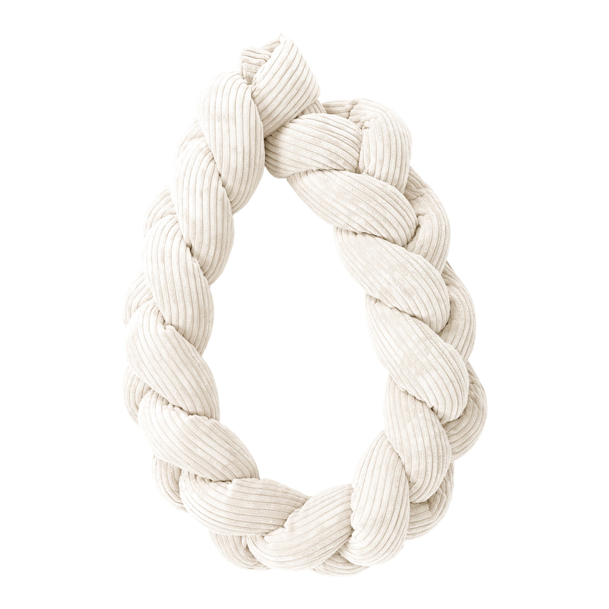 MeowBaby Geflochtene Bettschlange Cord, 3 m - Ästhetik vanilla