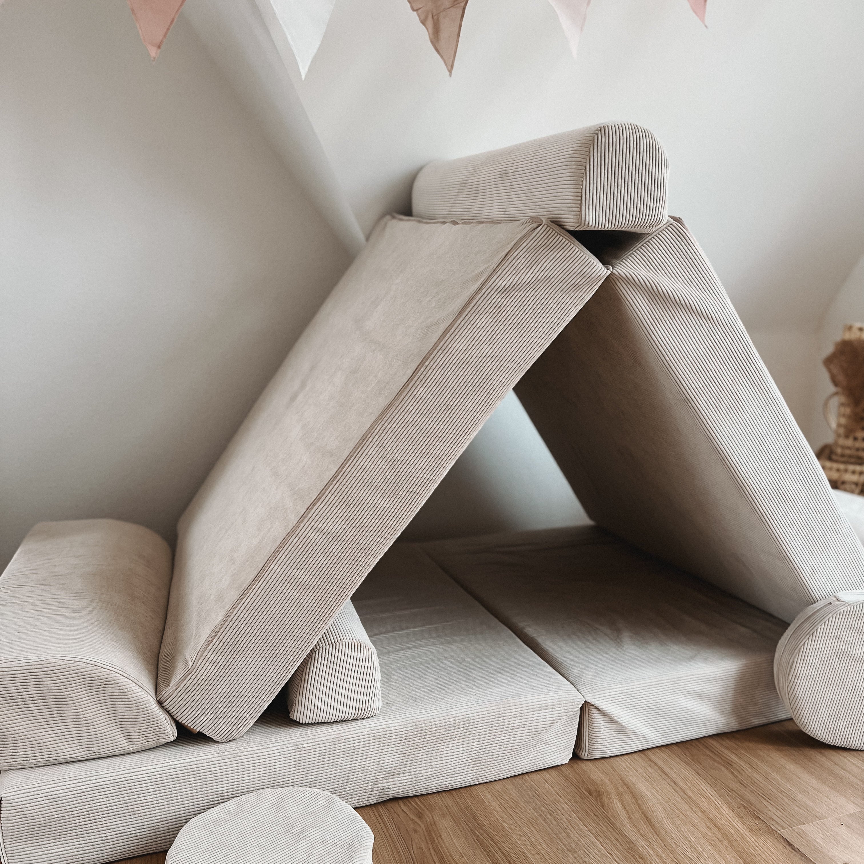 MeowBaby Play Sofa Cord Premium - beige