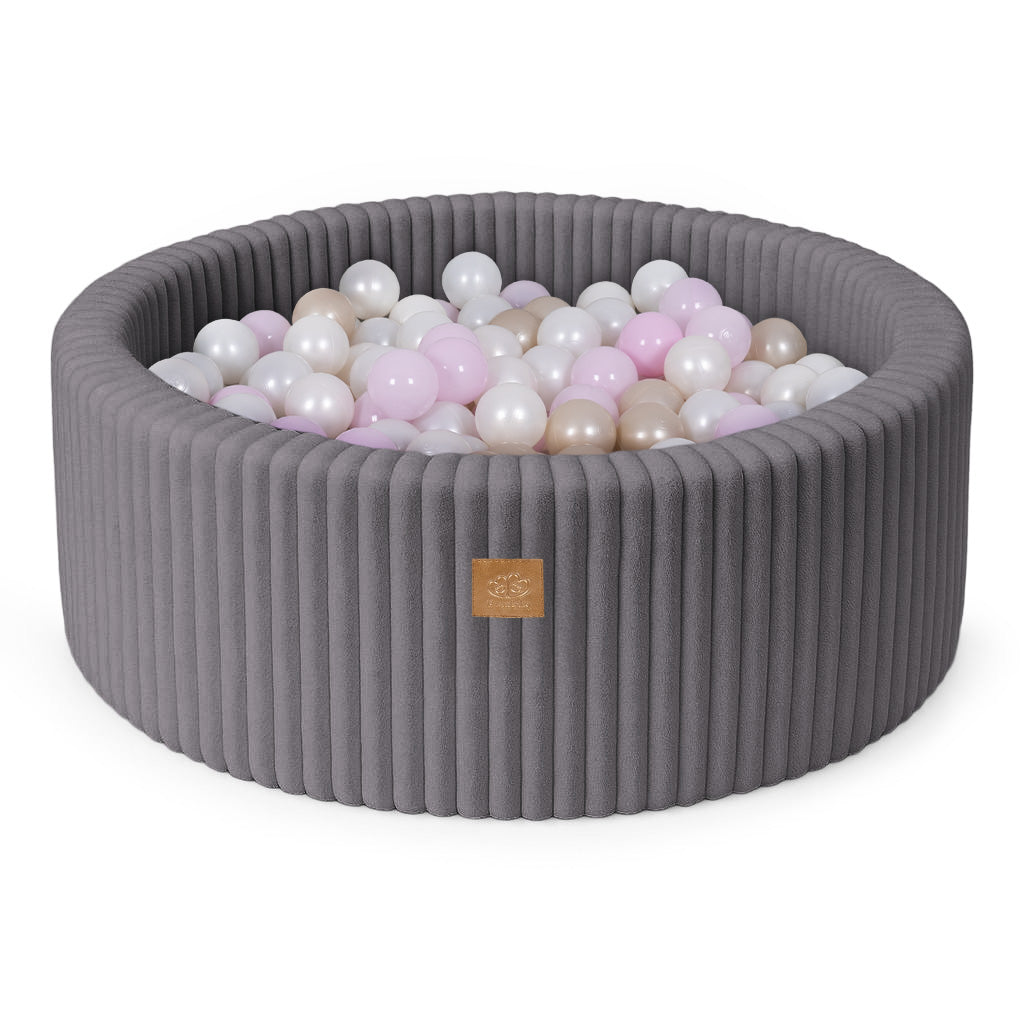 MeowBaby Bällebad Churros 90x30 cm, 200 Bälle - eigene Farbauswahl