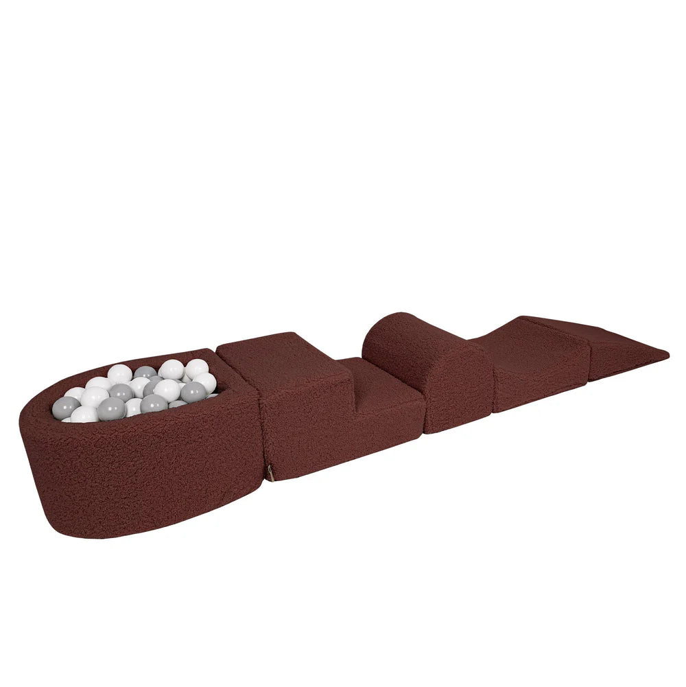 MeowBaby Schaumspielset Bearly braun mit Bällebad, 100 Bälle - eigene Farbauswahl