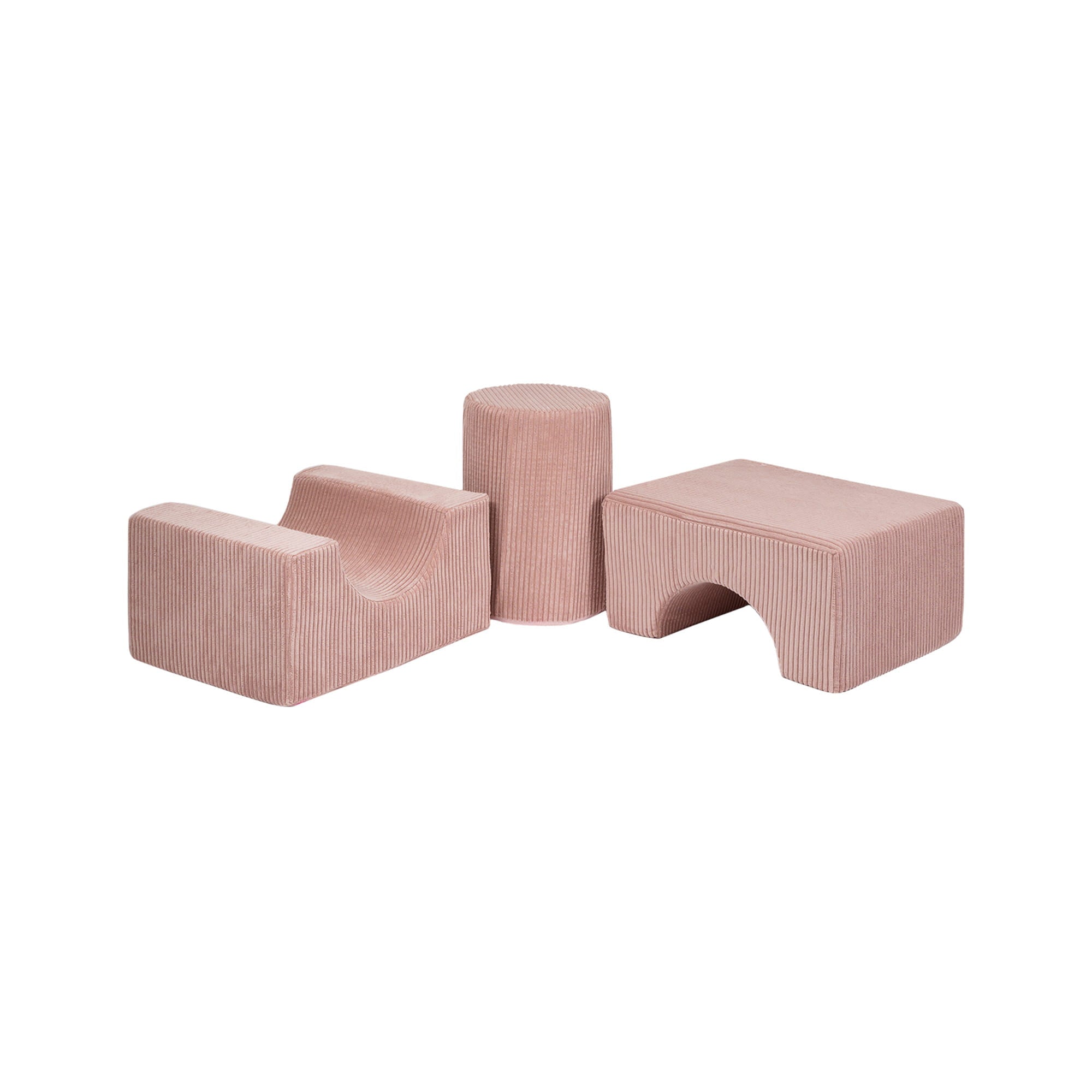 MeowBaby Shape Set Aesthetic Cord 3-Elements - Powder Pink
