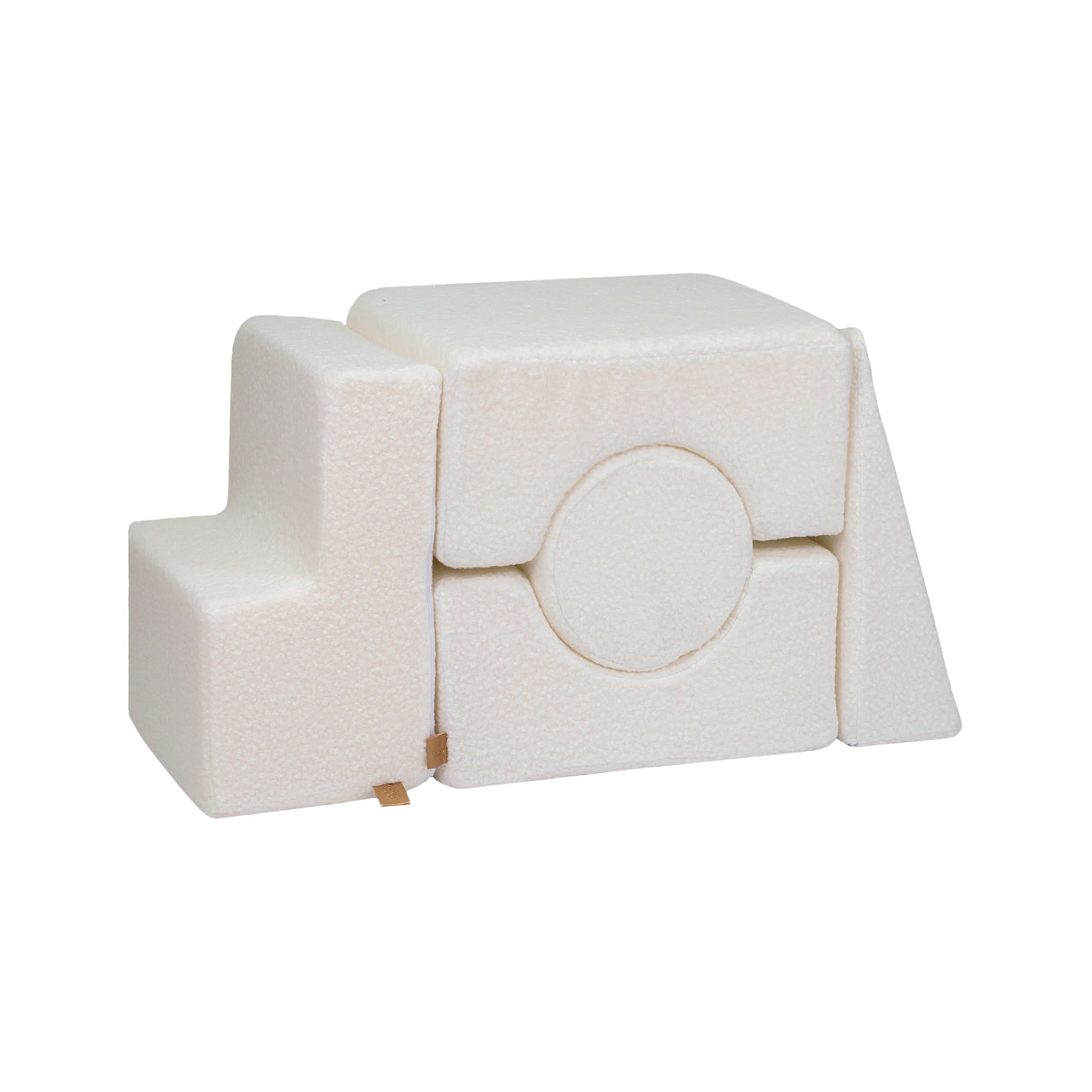 MeowBaby Shape Set Bouclé 5 elements - cream/white