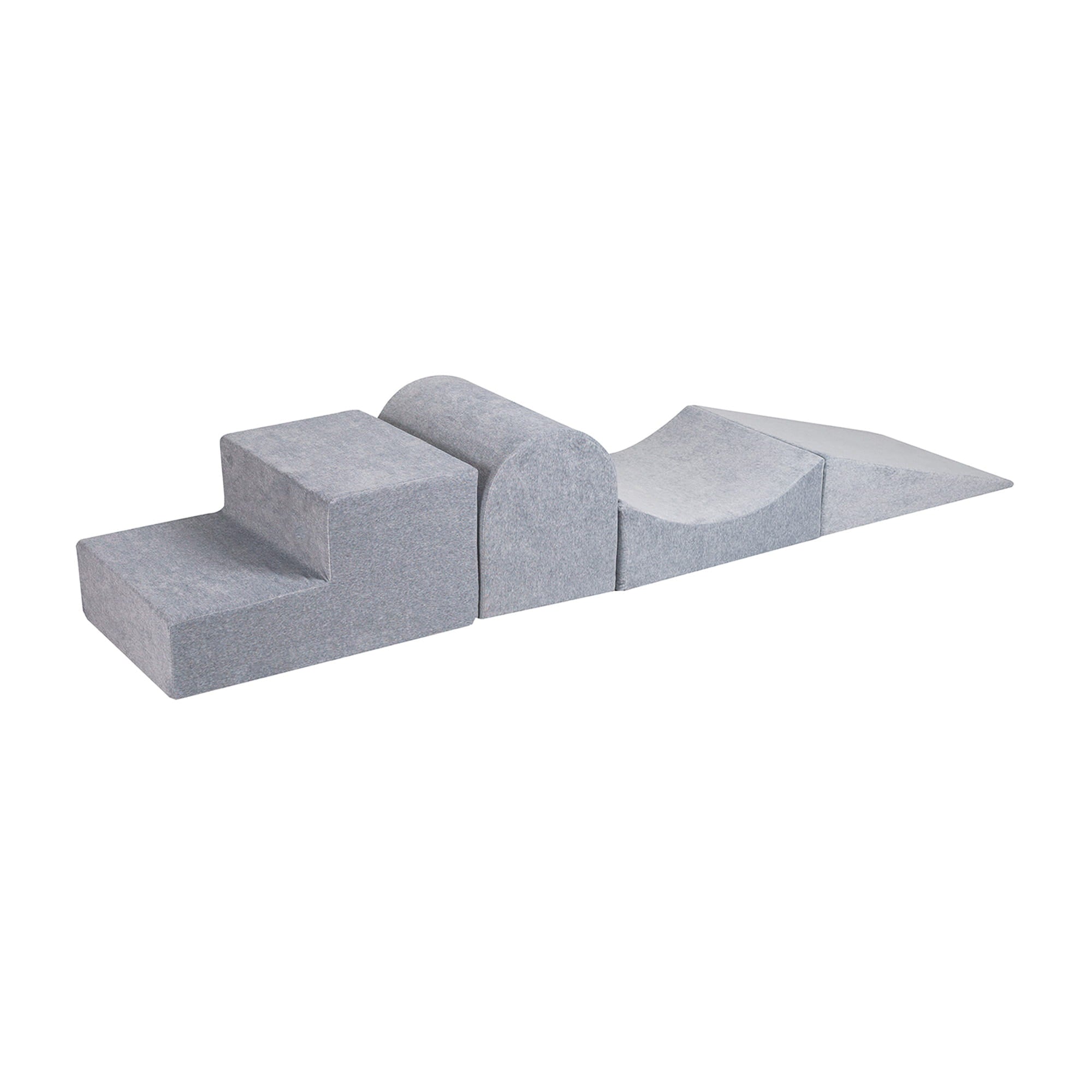 MeowBaby foam play set Velvet 4 elements - light grey