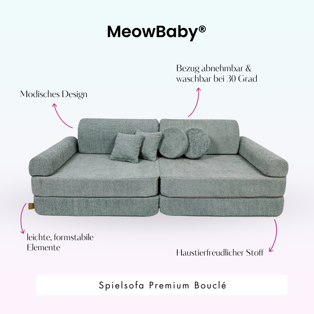 MeowBaby Spielsofa Premium Bouclé