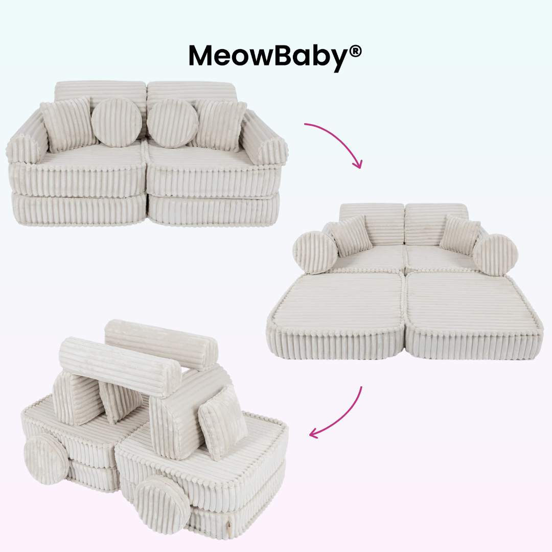 MeowBaby Spielsofa Mini Plus Churros - Plüschcord Edition