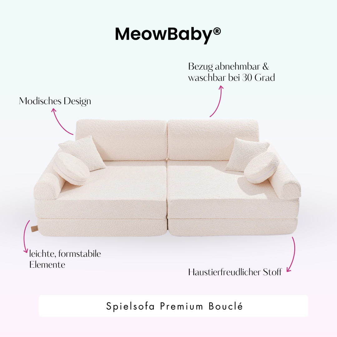 MeowBaby Spielsofa Premium Bouclé