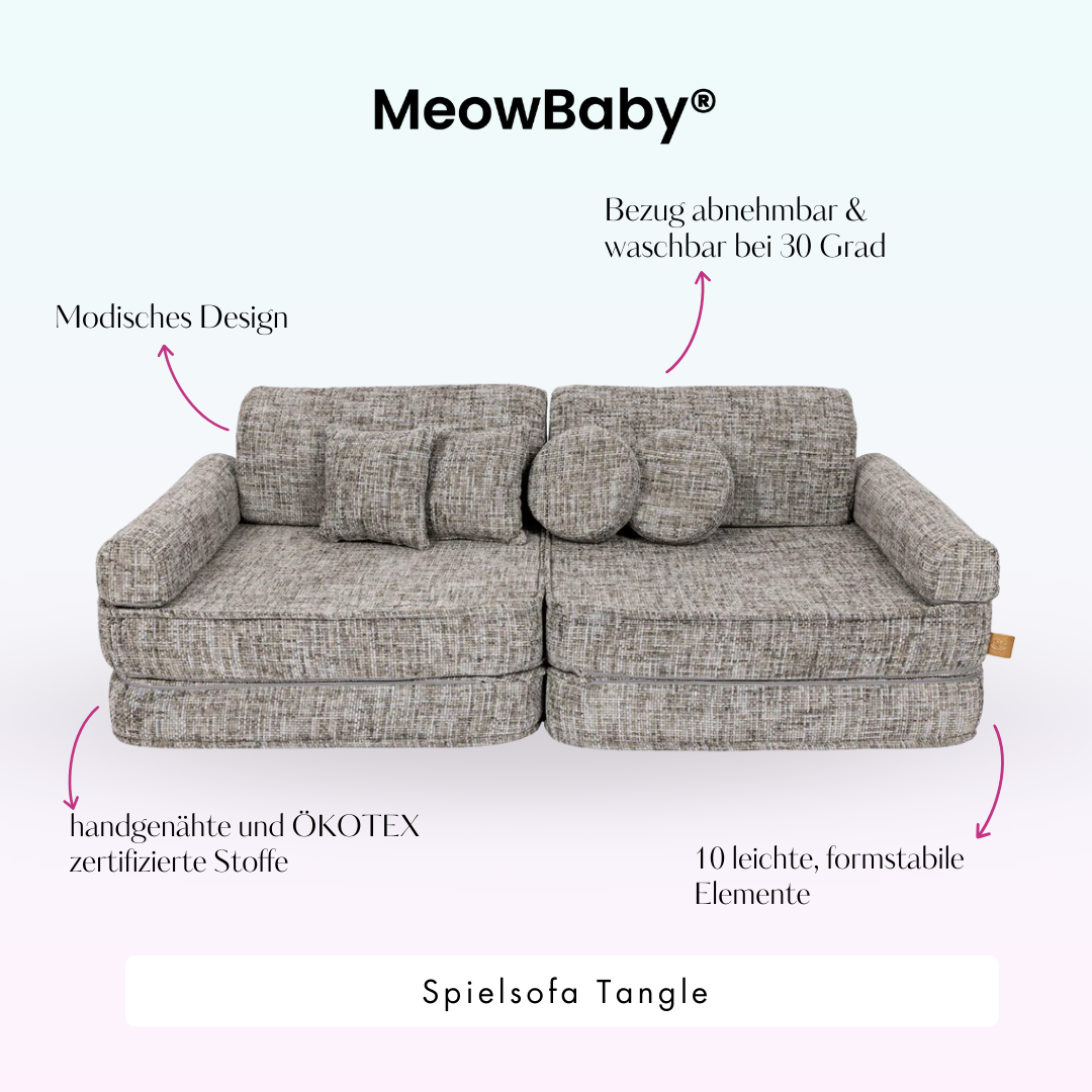 MeowBaby Spielsofa Tangle - Cozy Chenille Edition
