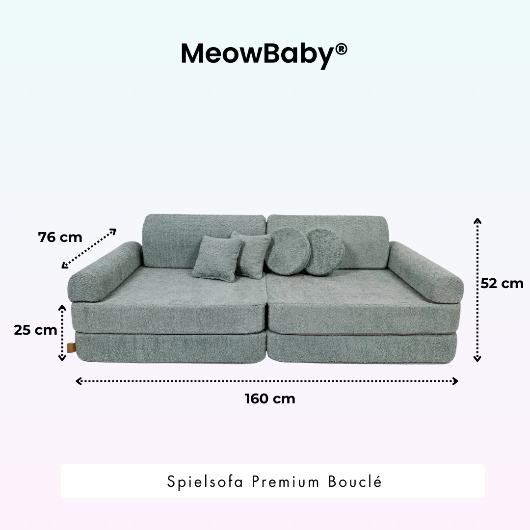 MeowBaby Play Sofa Premium Bouclé - ecru