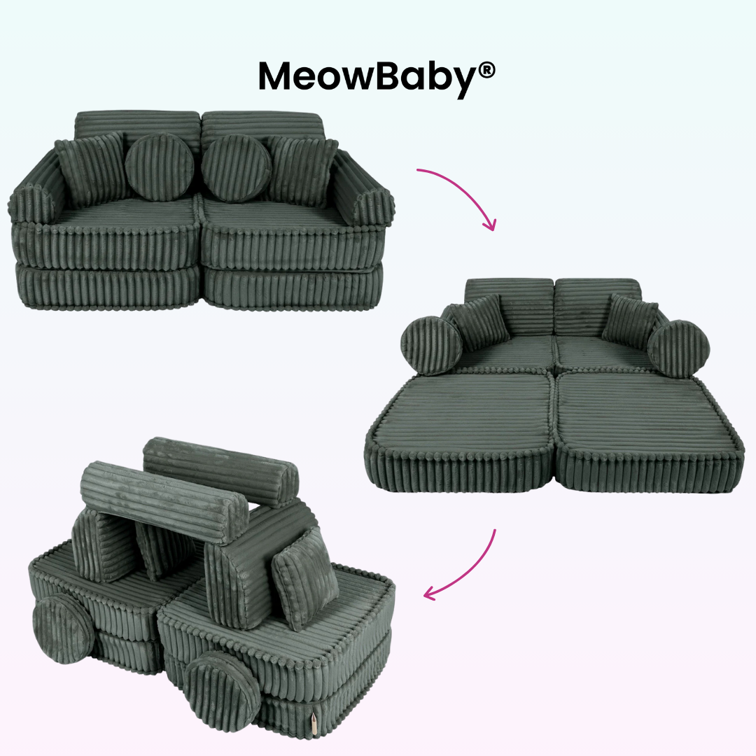 MeowBaby Spielsofa Mini Plus Churros - Plüschcord Edition